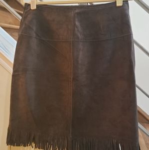 Express Suede Pencil Skirt - genuine leather